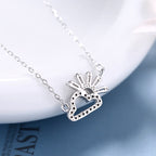 Collier pour femme avec pendentif nuage et soleil en zircon