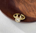 Bague texturée réglable pour femme avec cœur