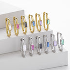 Clous d'oreilles en argent sterling 925 et zircon 5A