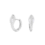 Boucles d'oreilles pendantes pour femmes motif serpent avec zircons