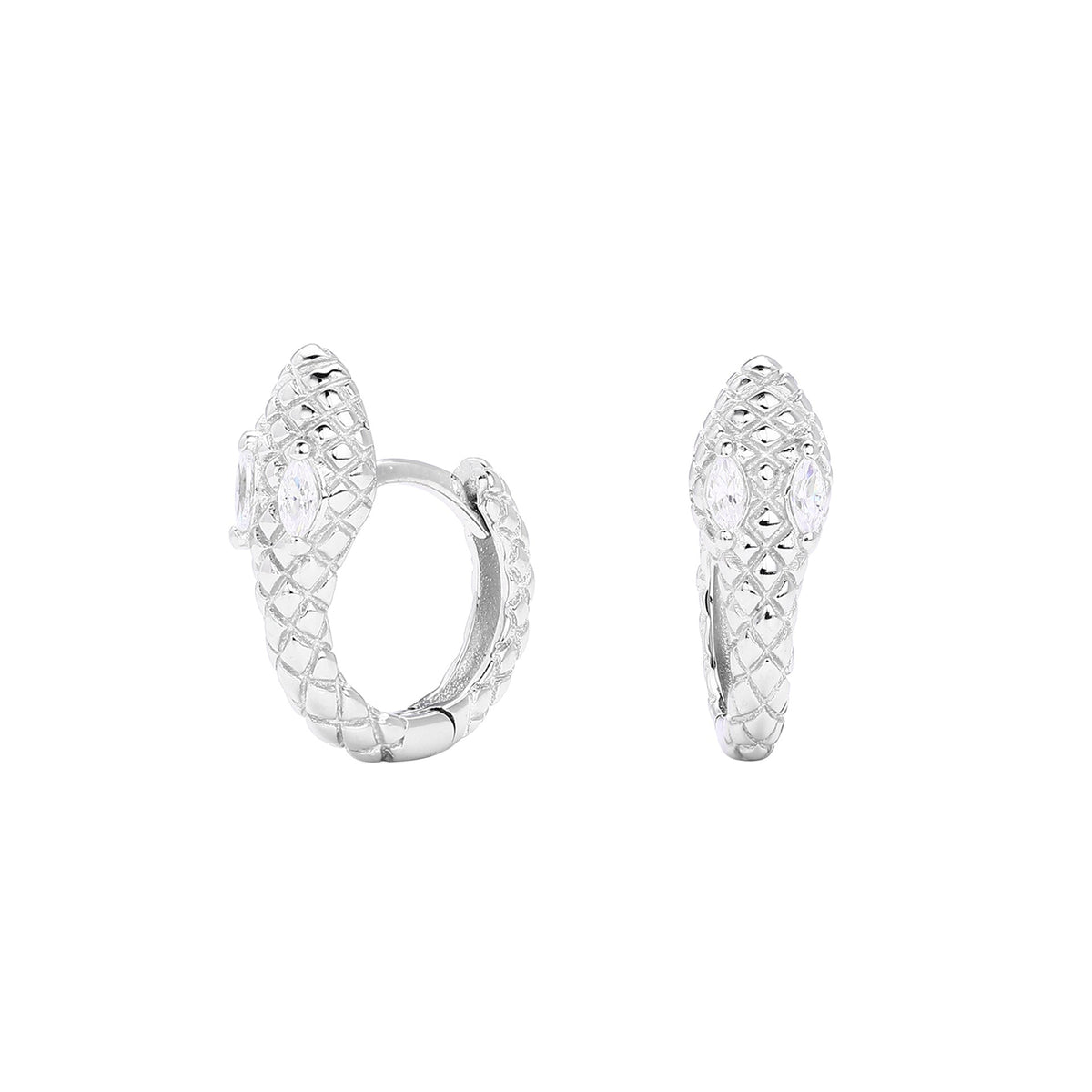 Boucles d'oreilles pendantes pour femmes motif serpent avec zircons