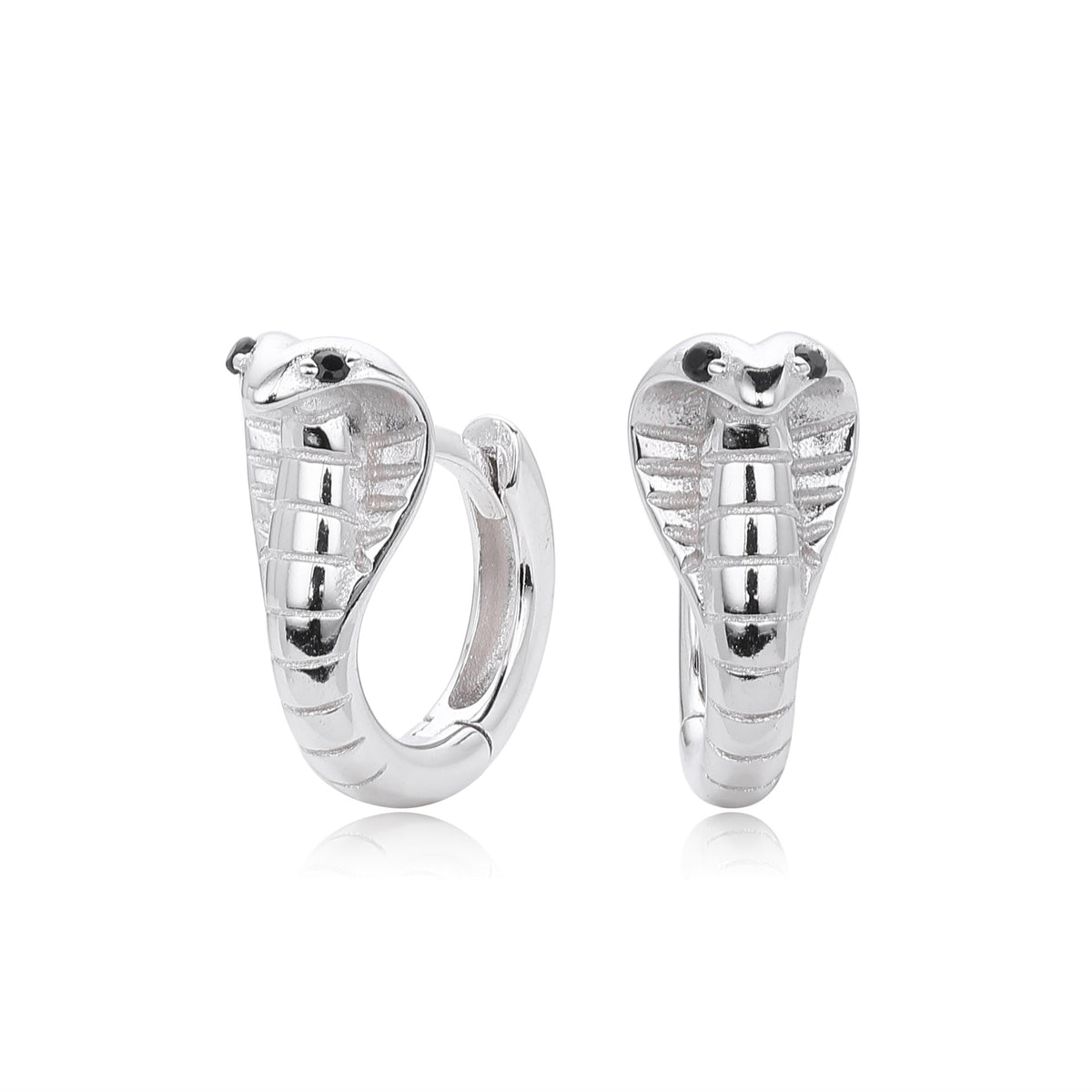 Boucles d'oreilles pendantes pour femme au design serpent élégant en argent sterling 925