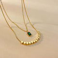Collier à pendentif minimaliste superposé pour femme