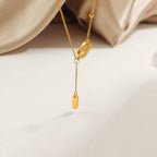 Collier minimaliste à pendentif superposé pour femme