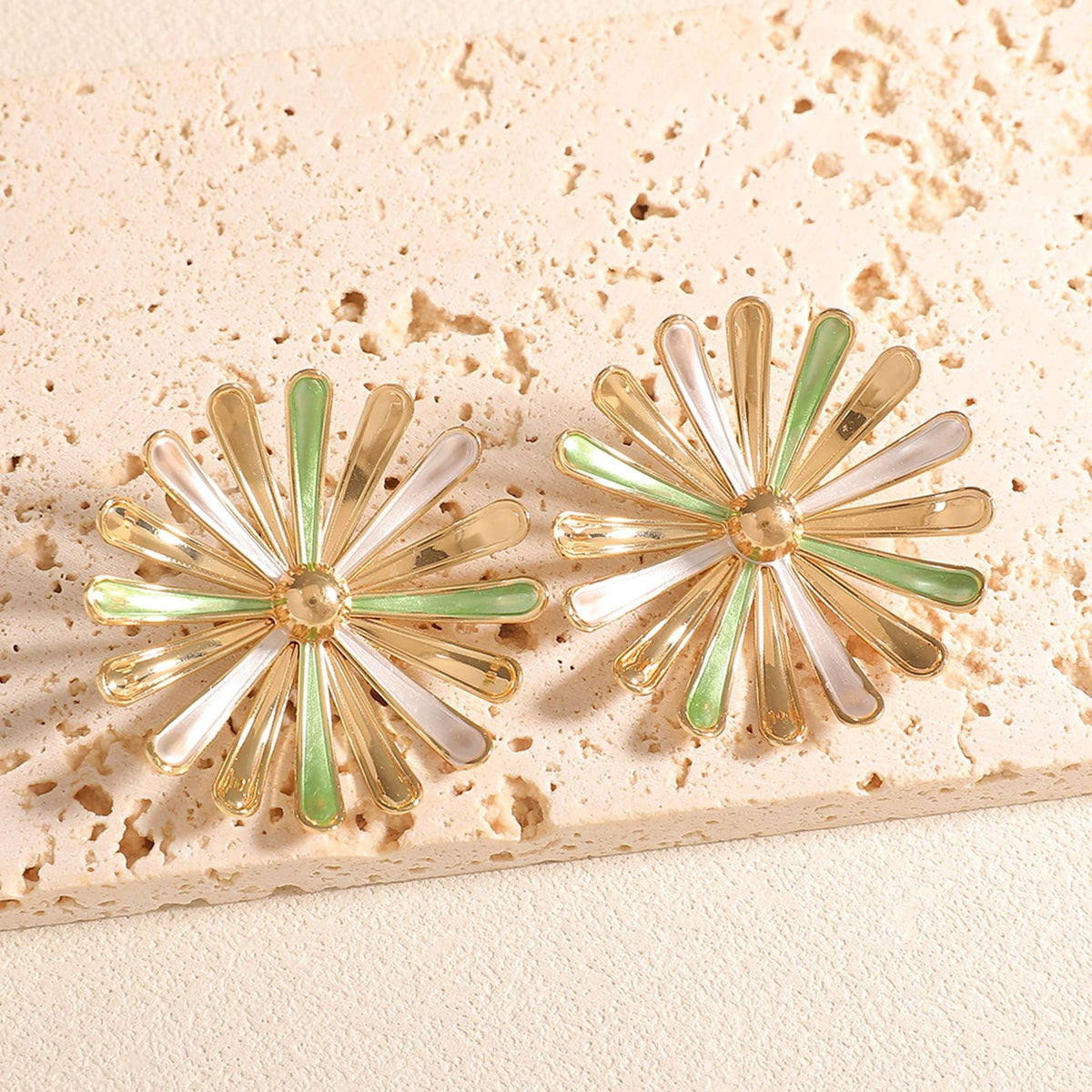 Boucles d'oreilles pour femme motif tournesol