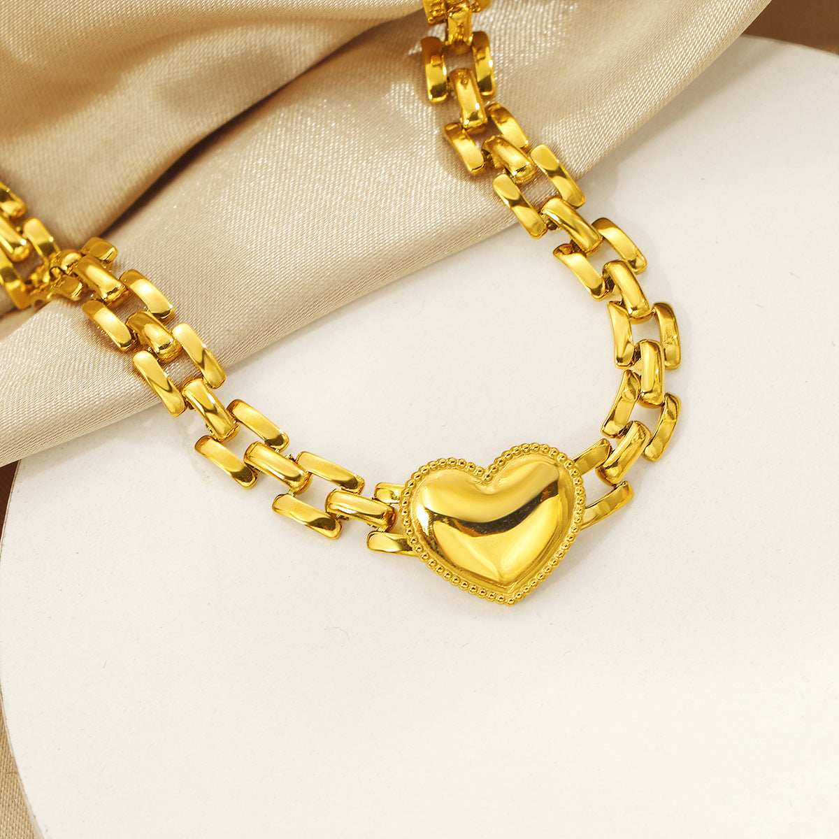 Bracelet à maillons cœur pour femme