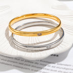 Jonc pour femme avec zircon étincelant