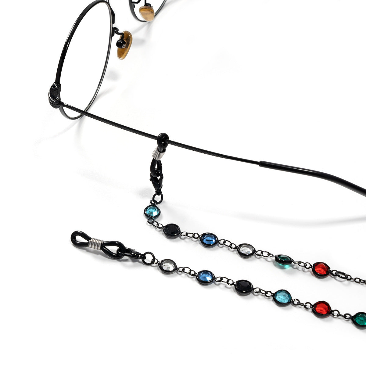 Chaîne de lunettes décorative en cristal