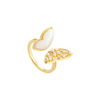 Bague statement pour femme avec perles et coquillage