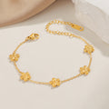 Bracelet à charms fleurs pour femme