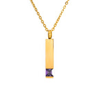 Collier pour femme avec pendentif rectangulaire moderne