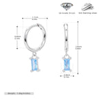 Boucles d'oreilles pendantes avec pendentif zircone