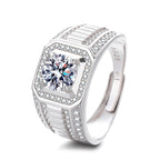 Bague pour homme avec zircon étincelant et design élégant