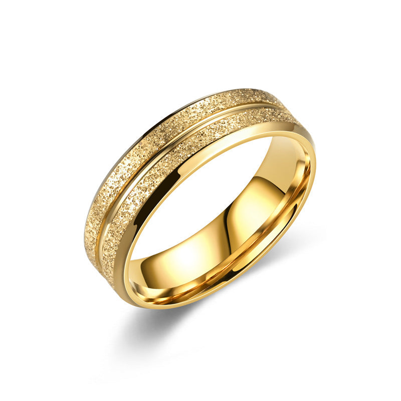 Bague pour homme à surface texturée et lignes élégantes
