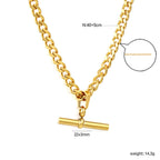 Collier à maillons élégant pour femme avec fermoir toggle réglable
