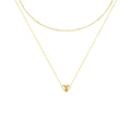 Collier superposé à pendentif cœur