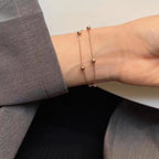 Bracelet double rang avec perles pour femme