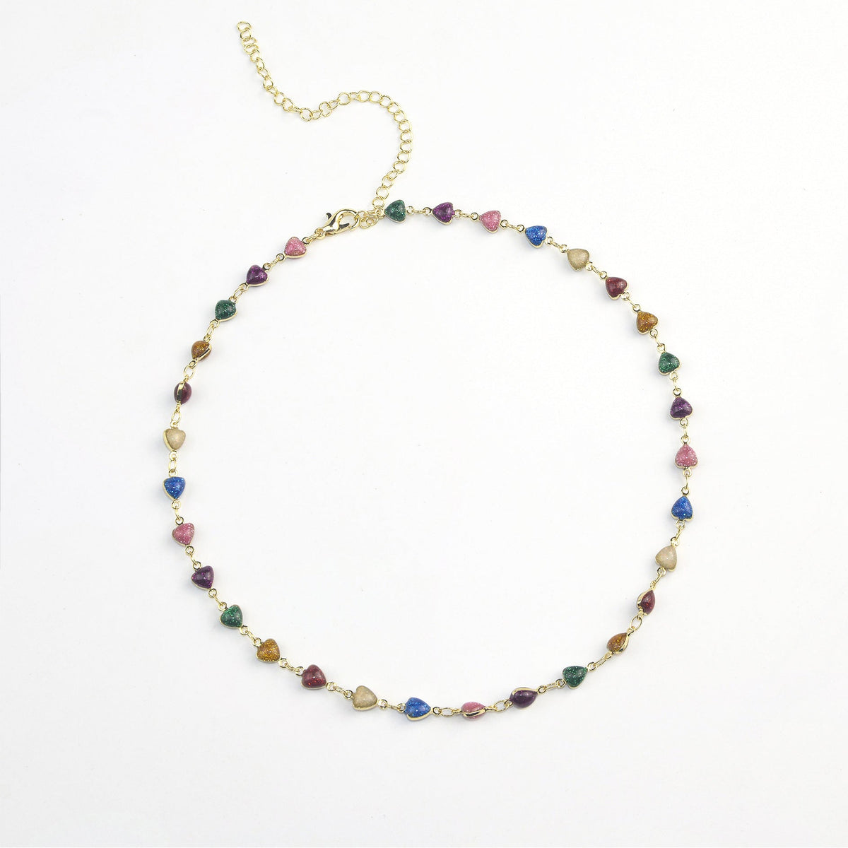 Chevillère à perles en forme de cœur