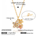 Collier pour femme avec pendentif floral et cristaux étincelants