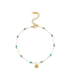 Bracelet de cheville pour femme avec pendentif coquillage