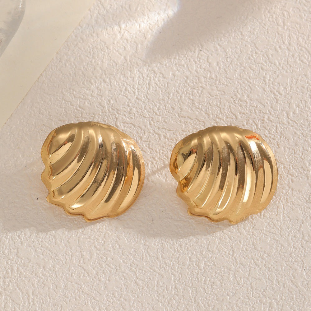 Boucles d'oreilles pour femme en forme de coquillage