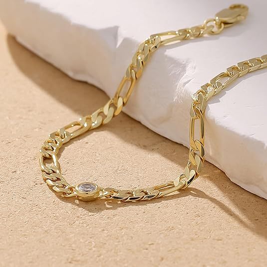 Bracelet de cheville pour femme avec zircons