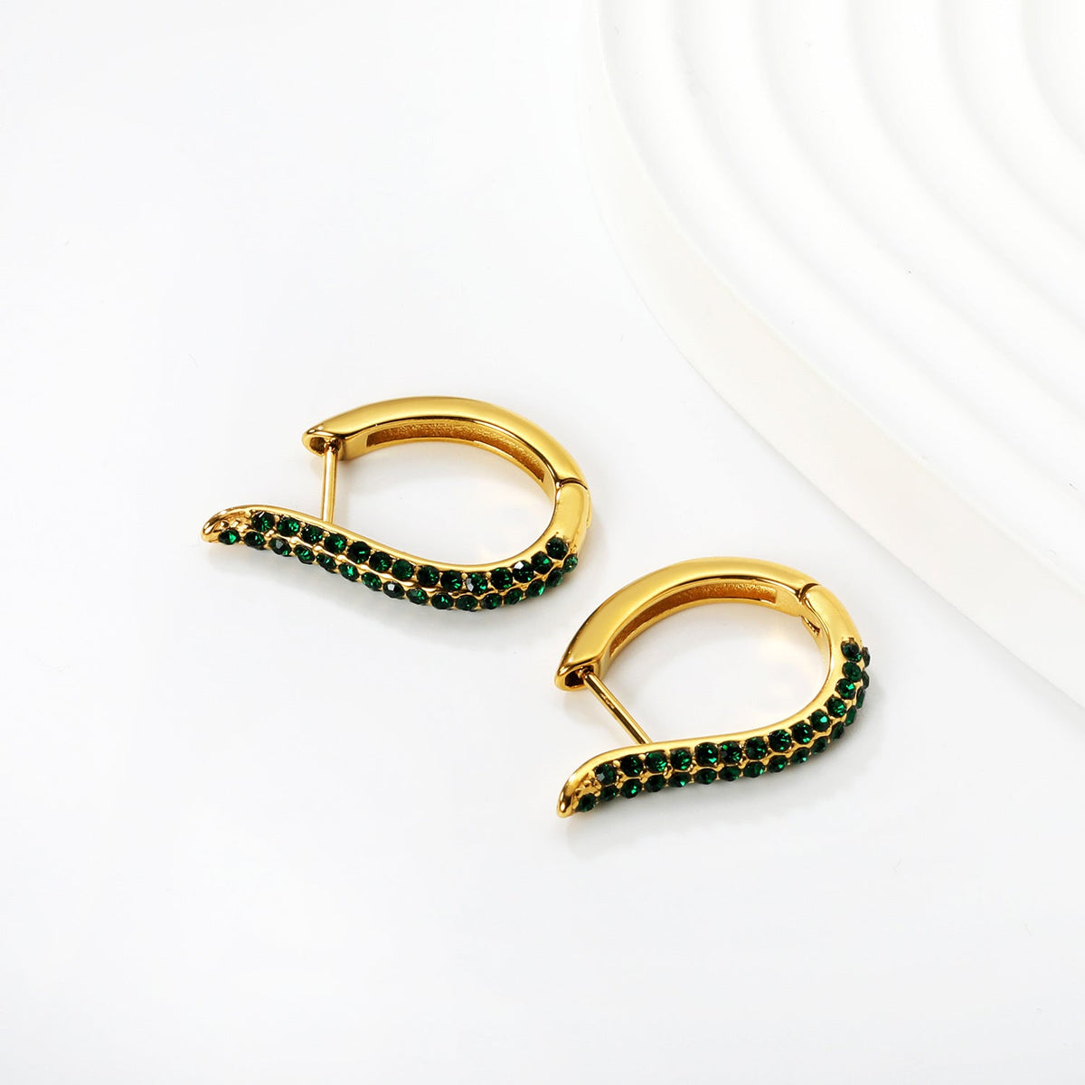 Boucles d'oreilles pendantes pour femme avec zircons