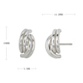 Boucles d'oreilles clous pour femme au design torsadé élégant