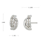 Boucles d'oreilles clous pour femme au design torsadé élégant