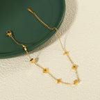 Bracelet de cheville pour femme avec pendentifs géométriques