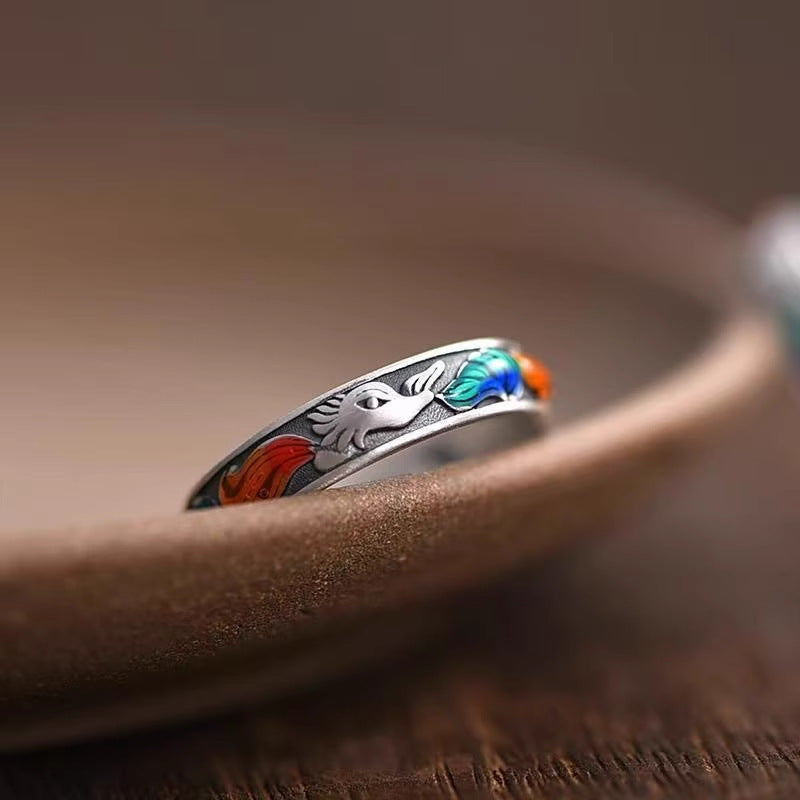 Bague pour femme avec motif artistique