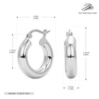 Créoles pour femme au design incurvé en argent sterling 925