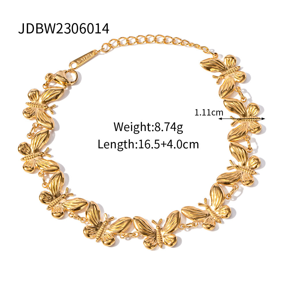 Bracelet pour femme à motifs papillons délicats