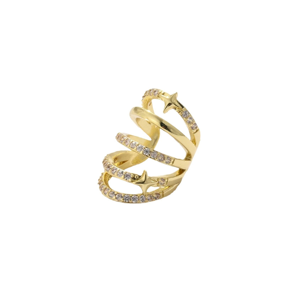 Boucles d'oreilles pendantes pour femme avec design spirale et zircone