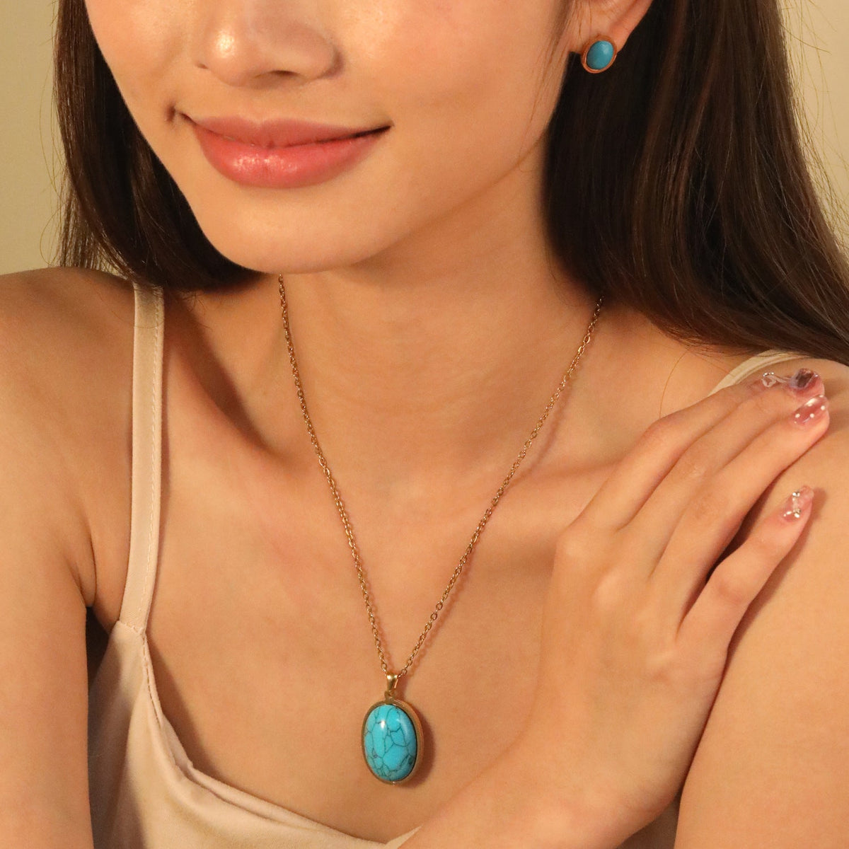 Parure de bijoux pour femme avec pendentif cœur et zircons