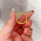 Bague anneau texturé complexe