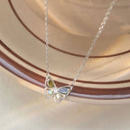 Collier femme papillon avec cristaux