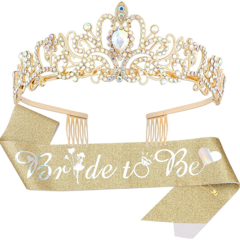 Diadème élégant pour femme avec écharpe personnalisée