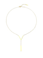 Collier à pendentif en Y minimaliste pour femme