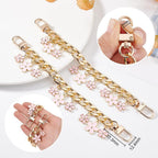 Bracelet fantaisie avec breloques fleurs