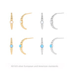 Boucles d'oreilles avec opale et argent sterling 925