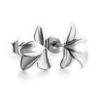 Boucles d'oreilles puces pour femme motif floral