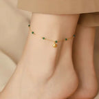 Bracelet de cheville pour femme avec pendentif coquillage