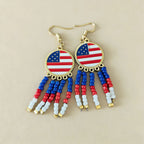 Boucles d'oreilles pendantes nœud en ruban gros-grain
