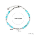 Bracelet pour femme avec éléments aigue-marine et acier inoxydable