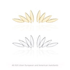 Boucles d'oreilles créatives en forme de feuille en argent sterling 925
