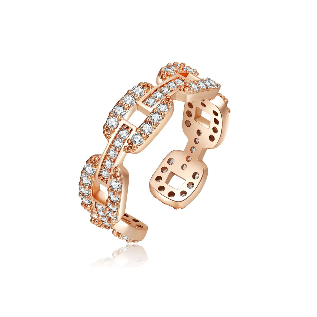 Bague élégante et étincelante pour femme avec cristaux