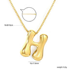 Collier pour femme avec pendentif lettre moderne en acier inoxydable