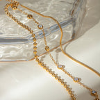 Bracelet pour femme avec zircons et acier inoxydable