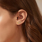 Boucles d'oreilles créatives en forme de feuille en argent sterling 925